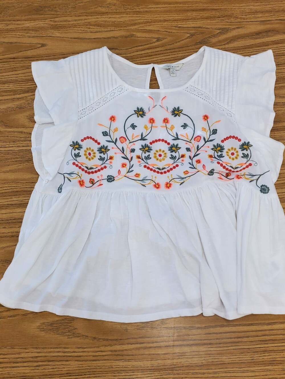 Lucky Brand Embroidered White Blouse - Picture 4 of 12
